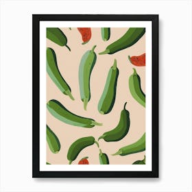 Courguette Abstract Pattern 3 Art Print