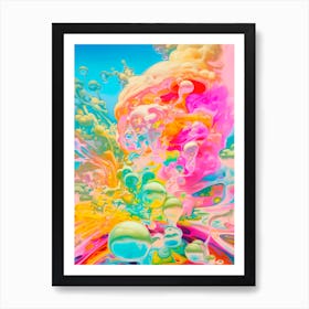 Prismatic Bubble Clouds Art Print