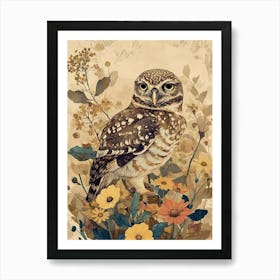 Burrowing Owl Painting 2 Art Print