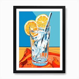 Retro Cocktail Colour Pop 2 Art Print