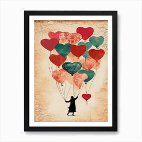 Valentine'S Day Balloons Art Print