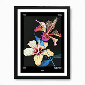 No Rain No Flowers Poster Hibiscus 1 Art Print