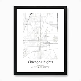 Chicago,United States Minimalist Map Art Print