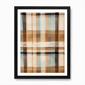 Brown Tones Plaid Pattern 6 Art Print