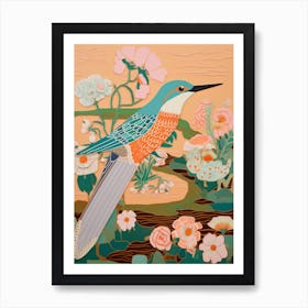 Maximalist Bird Painting Kingfisher 1 Art Print