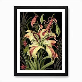 Lilium Floral 2 Botanical Vintage Poster Flower Art Print