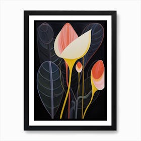 Calla Lily 3 Hilma Af Klint Inspired Flower Illustration Art Print