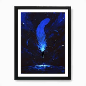 Blue Feather Art Print