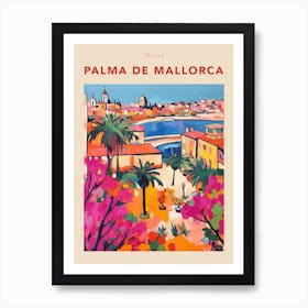 Palma De Mallorca Spain Fauvist Travel Poster Art Print