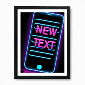 Smartphone: New Text Message Art Print