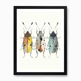 Colourful Insect Illustration Aphid 9 Art Print