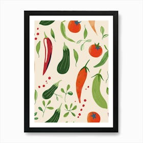 Vegetable Selection Pattern 3 Art Print