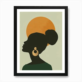 Silhouette Of African Woman 36 Art Print