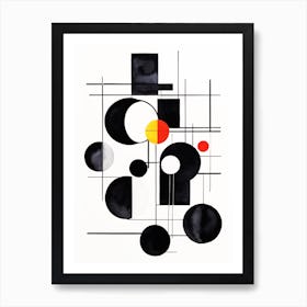 Abstract Black And White Painting Art Print