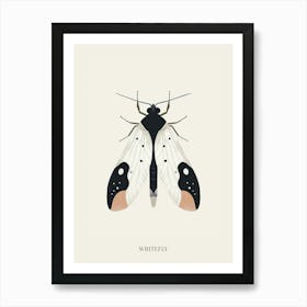 Colourful Insect Illustration Whitefly 20 Poster Art Print