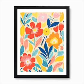 Flowers, Matisse style Art Print