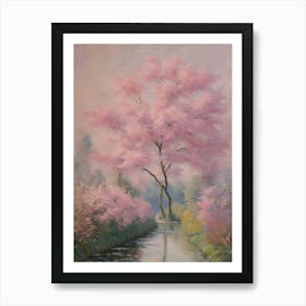 Pink Impressionism Monet Inspiration Art Print