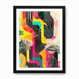 Retro Abstract Painting Art Print