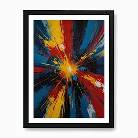 Abstract splash Art Print