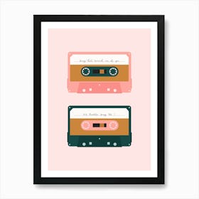 Romantic Cassettes Art Print