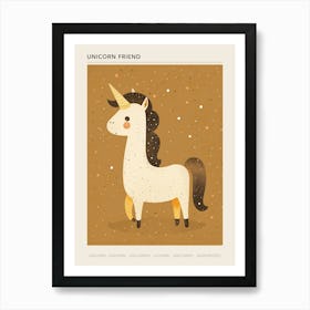 Kids Unicorn Muted Pastels 1 Poster Art Print