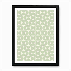 Mid Century Pastel Green Art Print