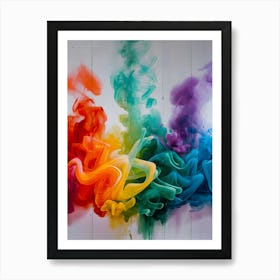 Rainbow Smoke Art Print