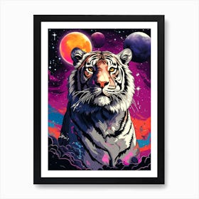 Tiger In Space Art Print