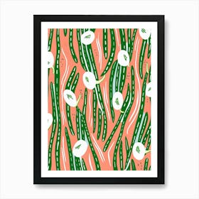 Garlic Scapes Summer Illustration 3 Art Print