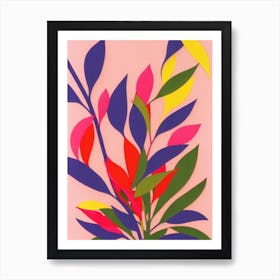 Beauty Bush Colourful Illustration Art Print