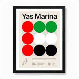 Mid Century Yas Marina F1 Affiche