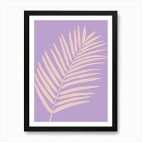 Tropical Palm Leaf Purple Art Print