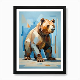 Bear In Polygons Art Print