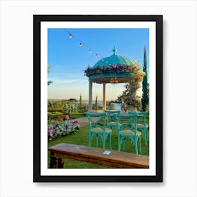 Gazebo In The Garden Art Print