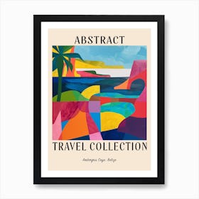 Abstract Travel Collection Poster Ambergris Caye Belize 3 Art Print