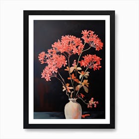 Bouquet Of Autumn Joy Sedum Flowers, Fall Florals Painting 1 Art Print