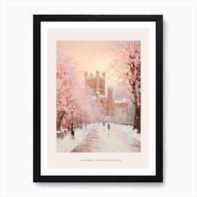 Dreamy Winter Painting Poster Windsor United Kingdom 1 Art Print