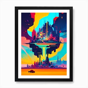 Futuristic City 69 Art Print