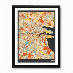 Dublin Ireland Map Art Print