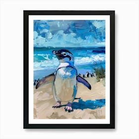 Adlie Penguin Phillip Island The Penguin Parade Oil Painting 1 Art Print