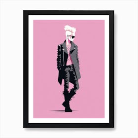 Modern Pink Punk Movement Art Print