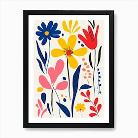 Abstract Floral Print Art Print