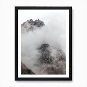 Moody Mountaintop Slovenian Alps Europe Misty Mountains Art Print