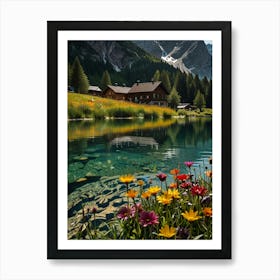 Flowers In The Mountains 4 Art Print