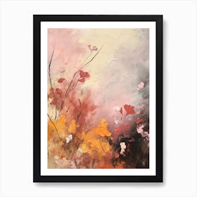 Fall Flower Painting Cosmos 1 Art Print