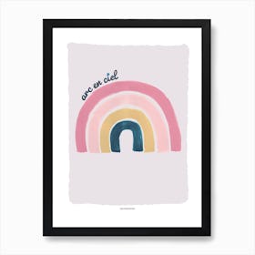 Rainbow In Pink And Teal Art Print