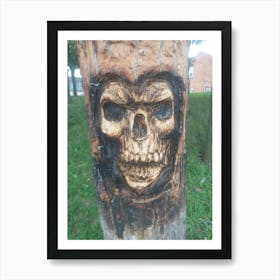 Skull On A Tree Art Print