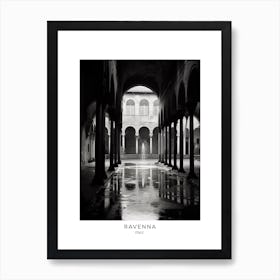 Poster Of Ravenna, Italy, Black And White Analogue Photography 2 Art Print