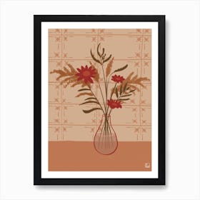 Vase Of Flowers In Grandmas House Art Print