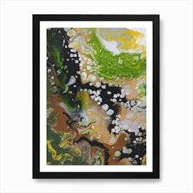 Abstract art print on canvas "Cosmic Forest". Art Print